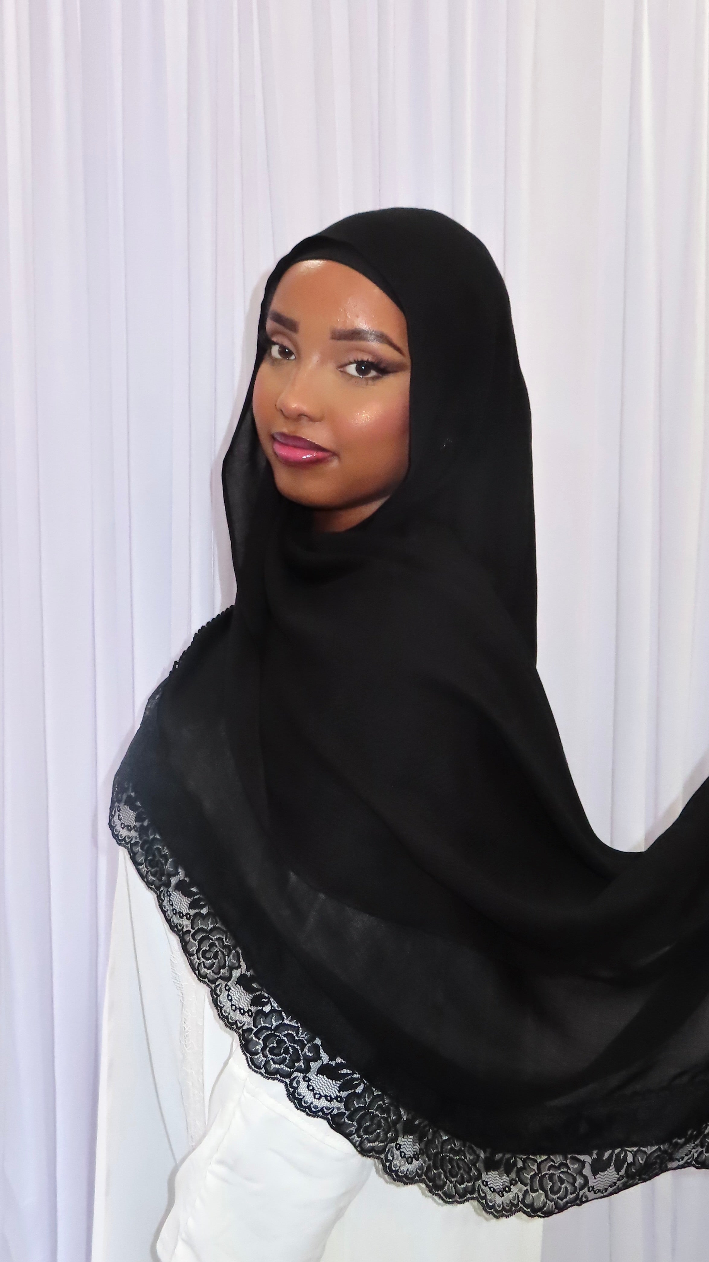 Black Swan Lace Hijab